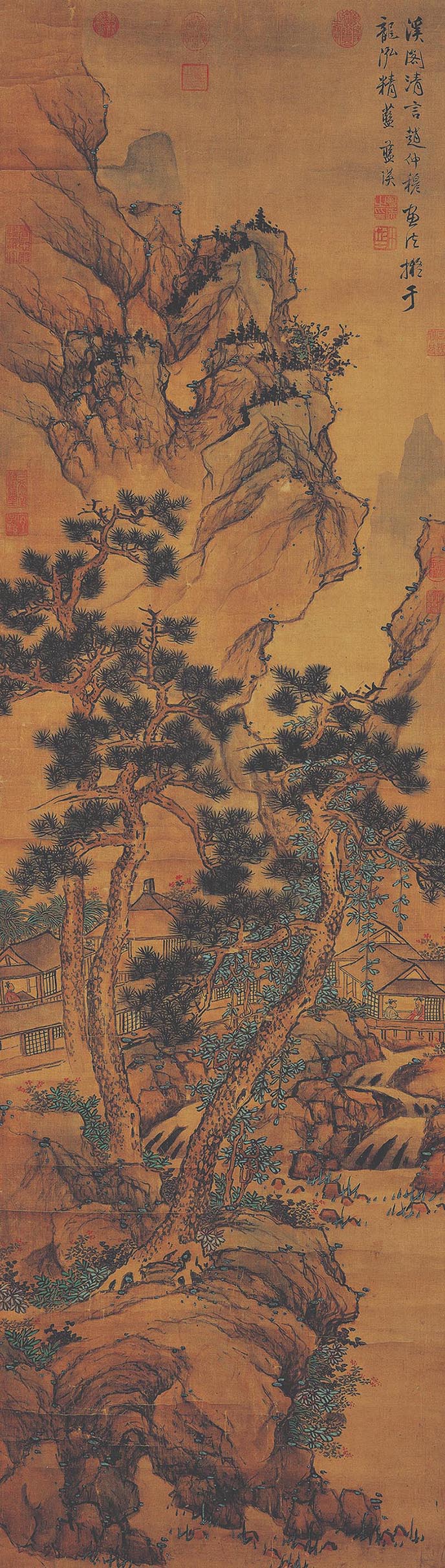 蓝瑛《溪阁清言图》轴-台北故宫博物院(图1)