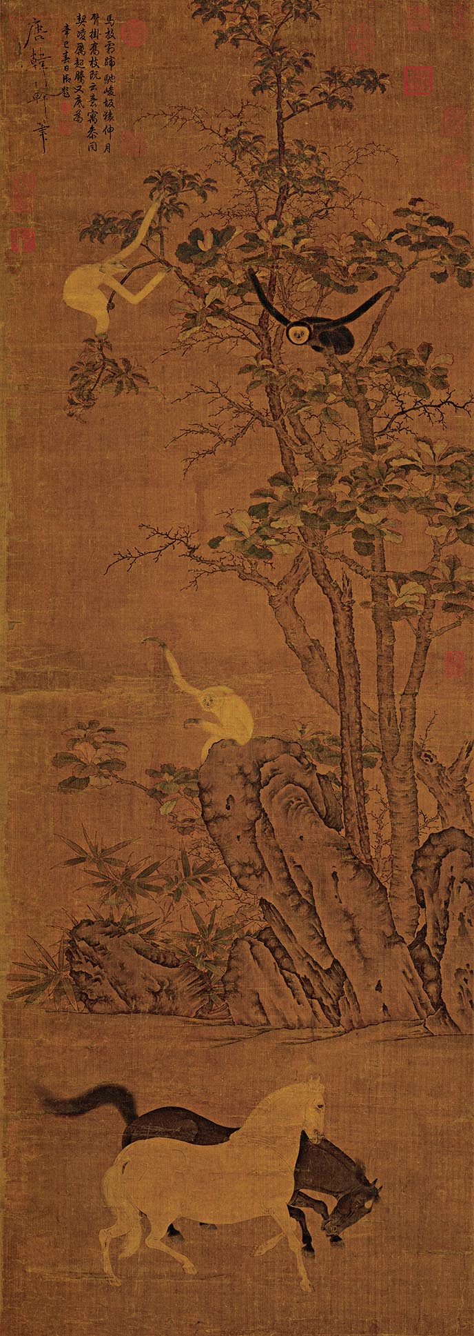 韩干《猿马图》-台北故宫博物院(图1)