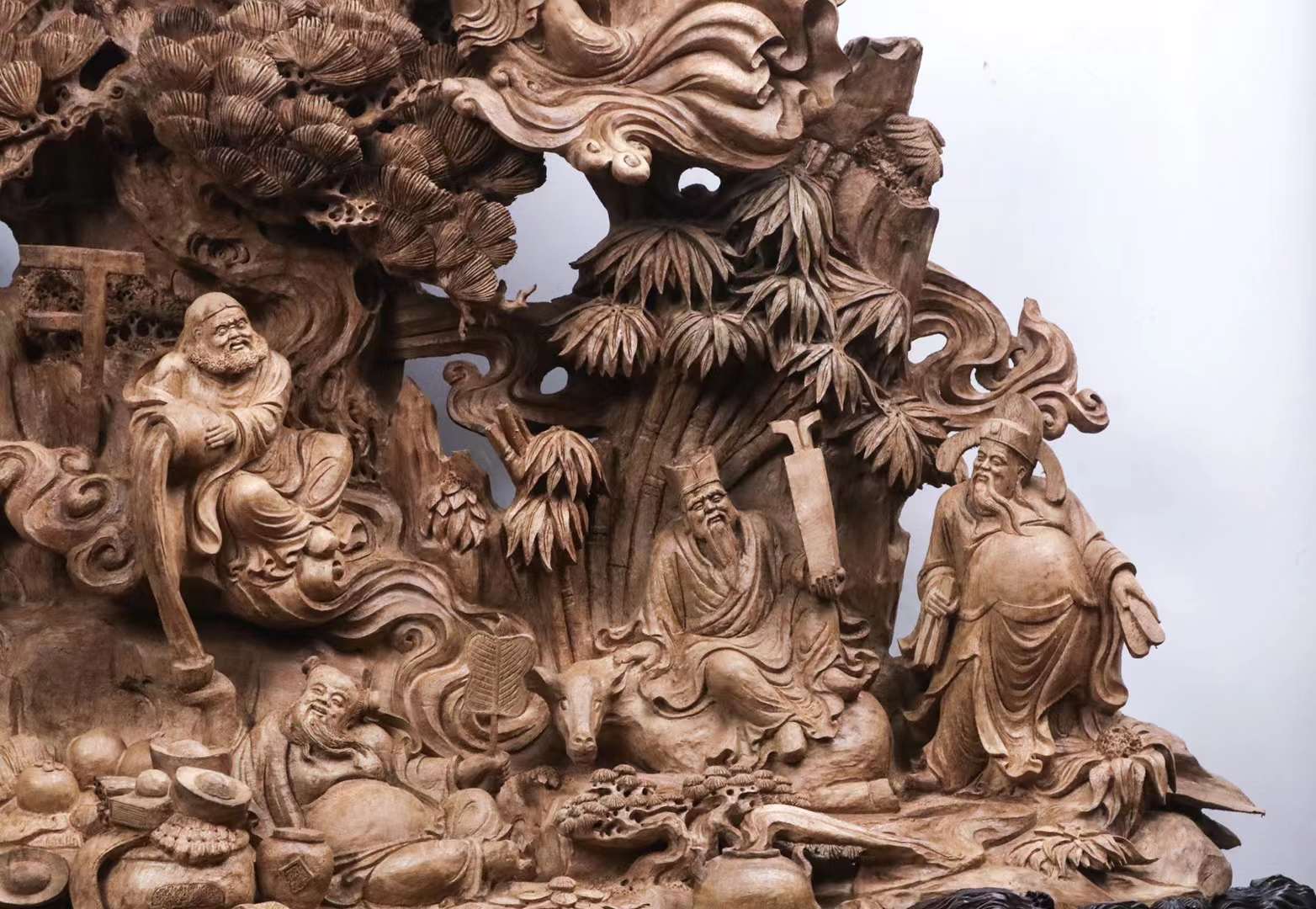 印尼沉香木大师雕刻《八仙齐聚》(图5)