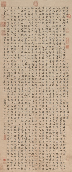 文徵明《楷书顾春潜传轴》