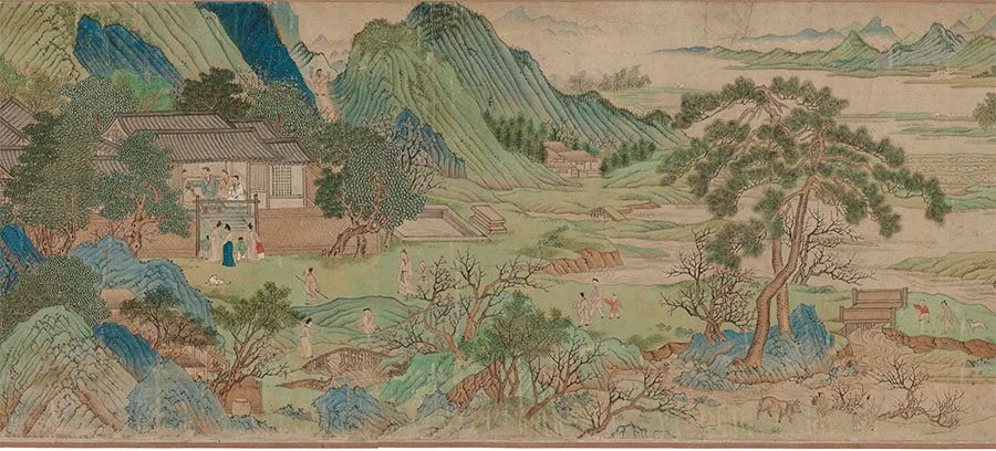 仇英《桃花源图卷》横屏