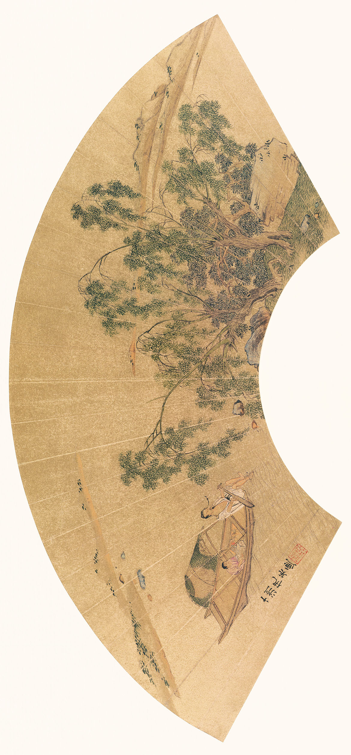 仇英扇面 5書舫停橈圖.jpg