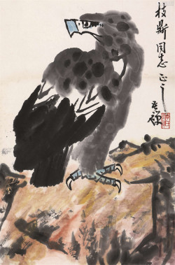 李苦禅花鸟画《苍鹰》27幅